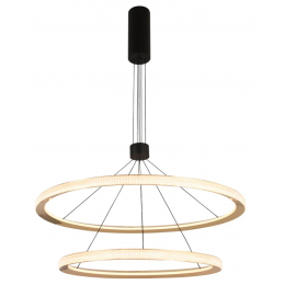 PENDENTE MERIDIANO PRETO E DOURADO (D)80 + 60CM (A)3.5CM 1X125W 3000K 4200LM LED