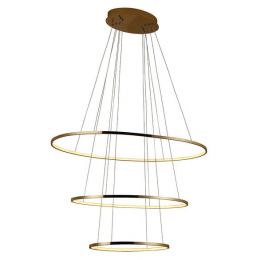 PENDENTE BIRDIE OVAL DOURADO (C)80CM (L)50CM (A)42CM 1X39W 3000K - KW004G