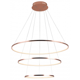 PENDENTE BIRDIE ROSE GOLD E BRANCO (D)80 + 60 + 40CM (A)42CM 17W + 13W + 9W - KW002E