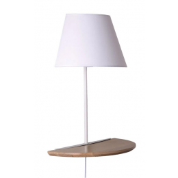 ARANDELA LÊRA BRANCO E MARROM (C)36CM (L)18CM (A)46CM 1XE14 40W - ML010W