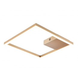 PLAFON DE SOBREPOR TEC DOURADO E BRANCO (C)40CM (L)40CM (A)4CM 1X30W 3000K 1790LM - GD014G