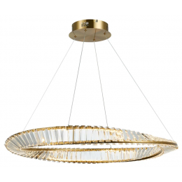 PENDENTE INIS DOURADO E TRANSPARENTE (D)80CM (A)8CM 1X72W 3000K 2705LM LED
