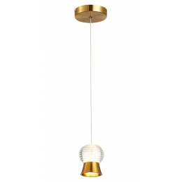 PENDENTE BAMBINI BRONZE E TRANSPARENTE (D)9,5CM (A)1CM 1X8W 3000K 320LM LED