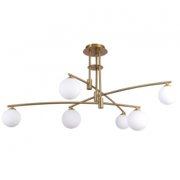 PLAFON DE SOBREPOR CALDER DOURADO E BRANCO (C)116CM (A)52CM 6XG9 42W - DW004