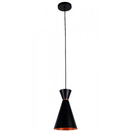 PENDENTE SET PRETO E COBRE (D)18CM (A)3.5CM 1X40W E27