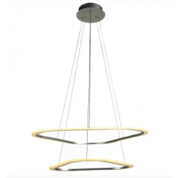 Pendente Nuvola Prata (D)60 + 80Cm (C)0Cm (L)0Cm (A)2Cm 1X66W 3000K 3960Lm Led - BC001