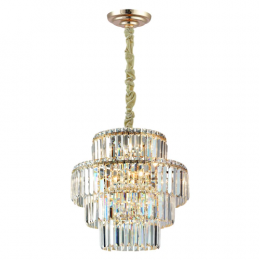 PENDENTE HERA FRENCH GOLD E TRANSPARENTE (D)48CM (A)49CM 10XE14 400W - AQ030G