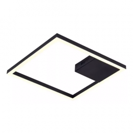 PLAFON DE SOBREPOR TEC PRETO (C)40CM (L)40CM (A)4CM 1X30W 3000K 1790LM - GD014B