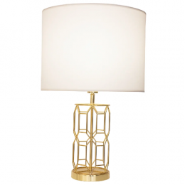 BASE PARA ABAJUR DISEGNO DOURADO (D)15CM (A)39CM 1XE27 40W - GL002G