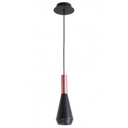 PENDENTE PITUCO ROSE GOLD E PRETO E PRETO (D)9CM (A)26CM 1XGU10 10W - ML016B