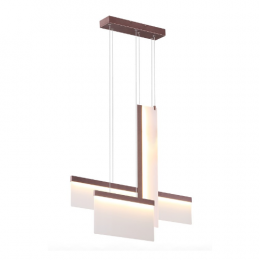 PENDENTE PATUÁ BRANCO E MARROM (C)9CM (L)81CM (A)66CM 12W + 18W + 24W 2700K - CD005