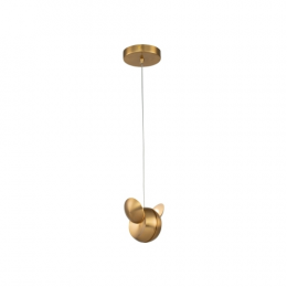PENDENTE PAPILLON DOURADO E BRANCO (D)12CM (A)12CM 2X3W 3000K - EG001