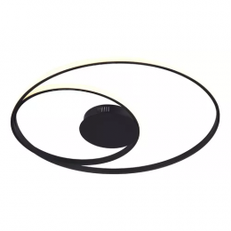PLAFON DE SOBREPOR ORBITA PRETO (D)69 + 38CM (A)2CM 1X60W 3000K 3230LM - GD007LB