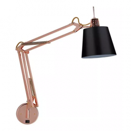 ARANDELA SCOPE COBRE E PRETO (D)15CM (A)67CM 1XE27 40W - HU5001A
