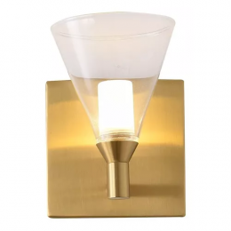 ARANDELA CALIX DOURADO (C)10CM (L)16CM (A)13CM 1X3W 2700K 225LM - OC020