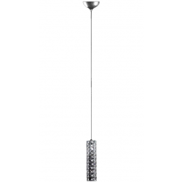 PENDENTE SONATA D 6CM X 21CM  1XG4 220V CROMADO E TRANSPARENTE