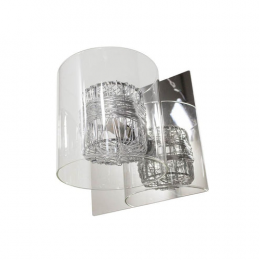 ARANDELA RAVEL CROMADO E TRANSPARENTE (C)15CM (L)13CM (A)13CM 1XG9 40W - HO110A