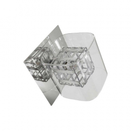 ARANDELA RAVEL CROMADO E TRANSPARENTE (C)15CM (L)16CM (A)16CM 1XG9 40W - HO110B