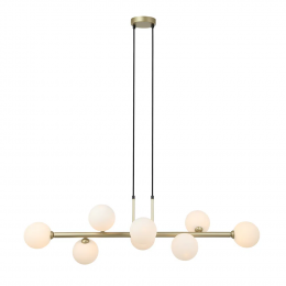 PENDENTE ABAPORU DOURADO E BRANCO (C)107CM (L)30CM (A)23CM 8XG9 200W - HL004W