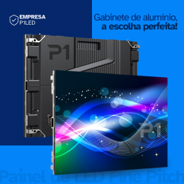Painel de LED Indoor P0.9, P1.2, P1.5, P1.8 e P2.0 - com Gabinete Fine Pitch 640*480mm 