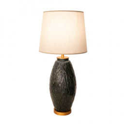 Base Para Abajur Artisano Dourado E Azul (D)24Cm (A)62Cm 1Xe27 40W - HR003