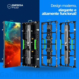 Painel de LED Outdoor P2.9, P3.9 com Gabinete Rental 500*1000mm