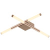 PLAFON DE SOBREPOR PALITO DOURADO (C)70CM (L)70CM (A)7CM 4X6W 2700K 1200LM - CD016