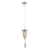 PENDENTE ORGANIKA CROMADO E CHAMPAGNE (D)15.5CM (A)42CM 1XE14 40W - KB002A