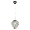PENDENTE NUT CROMADO E TRANSPARENTE (D)23CM (A)28CM 2XG9 80W - HU2173