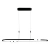 PENDENTE NÉBULA PRETO E BRANCO (C)105CM (L)28CM 1X42W 3000K 2100LM - DW006B