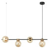 PENDENTE TUTU PRETO E DOURADO E CHAMPAGNE 4X100W G9