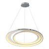 PENDENTE LOOP CROMADO E BRANCO (D)82 + 62CM (A)2.2CM 1X76W 3000K 3000LM - HM010CR