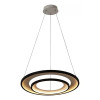 PENDENTE LOOP PRETO E BRANCO (D)82 + 62CM (A)2.2CM 1X76W 3000K 3000LM - HM010WB