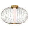 PLAFON DE SOBREPOR LANTERNA DOURADO E BRANCO (D)40CM (A)25CM 1X12W 3000K 60 - HC011