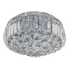 PLAFON DE SOBREPOR KRI CROMADO E TRANSPARENTE (D)40CM (A)24CM 5XG9 200W - HU1103