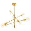 PENDENTE IPANEMA DOURADO (D)68CM (A)139CM 6XE27 240W - RM004G