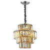 PENDENTE HERA CROMADO E CONHAQUE (D)48CM (A)49CM 10XE14 400W - AQ030C