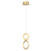 PENDENTE GINGA DOURADO E BRANCO (D)17CM (A)30CM 2X5W 3000K 420LM - BB023
