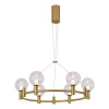 PENDENTE CORALINA DOURADO (D)70CM (A)24CM 6X2W 2700K 900LM - OC021
