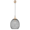 PENDENTE COPPER PRETO E DOURADO (D)28CM (A)41CM 1XE27 40W - XN003G