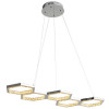 PENDENTE COLMÉIA CROMADO E CHAMPANHE (C)90CM (L)30CM 1X54W 3000K 2700LM - DW001