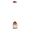 PENDENTE TULE ROSE GOLD E TRANSPARENTE (D)15CM (A)22CM 1X4W E14