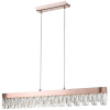PENDENTE VEU ROSE GOLD E TRANSPARENTE (C)85.8CM (L)5CM (A)13.4CM 1X15W 3000K 1200LM - HO300