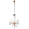 PENDENTE TYENE ROSE GOLD E TRANSPARENTE (D)54CM (A)63CM 5XE14 200W - JF305