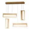 PENDENTE GLITTER DOURADO E TRANSPARENTE (C)85CM (L)16CM (A)71CM 1X40W 3000K - HC009L