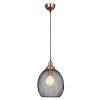 PENDENTE COPPER COBRE E PRETO (D)28CM (A)41CM 1XE27 40W - XN003