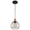 PENDENTE CAGE COBRE E PRETO (D)18CM (A)22CM 1XE27 40W - JY010