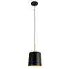 PENDENTE BOT PRETO E DOURADO (D)20CM (A)35CM  1X40W   E27