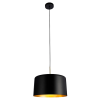 PENDENTE BOT PRETO E DOURADO (D)35CM (A)35CM 1X40W E27