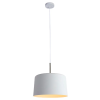 PENDENTE BOT BRANCO E NICKEL (D)35CM (A)35CM 1X40W E27